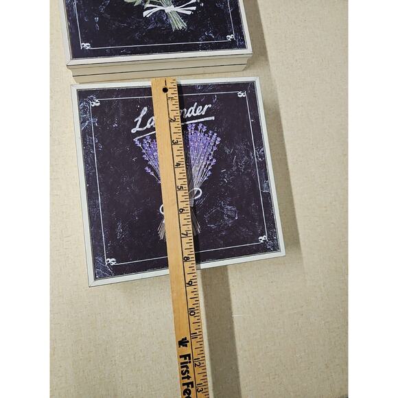 Set Of 2 Flower Speciman Square Pictures Jasmin and Lavender 8.5x8.5 Cottage Dec - Picture 6 of 8